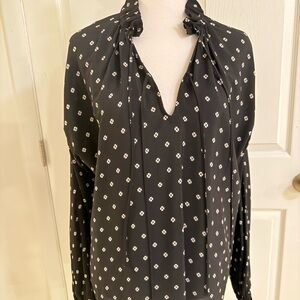 Kate Spade Black and White Patterned Blouse